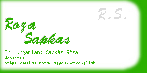 roza sapkas business card