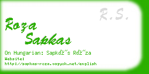 roza sapkas business card